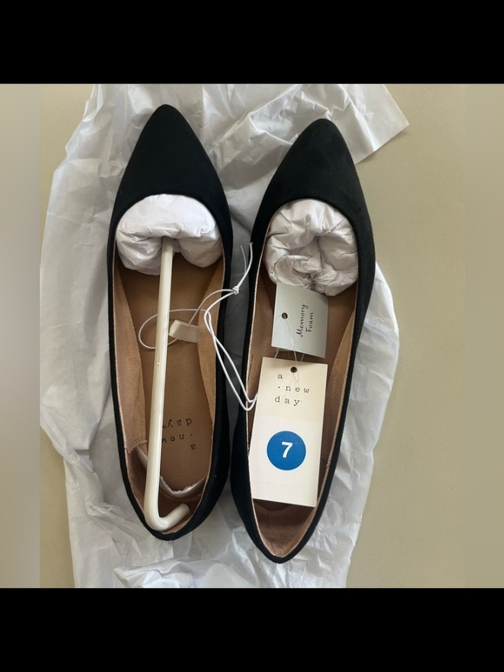 a new day Black Pointed Toe Flats